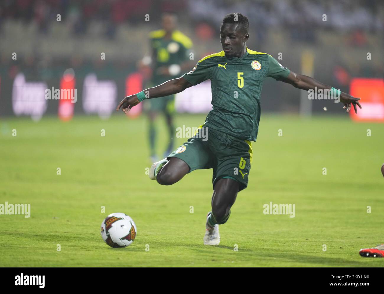 Idrissa Gueye of Senegal during Senegal versus Equatorial Guinea, African Cup of Nations, at Ahmadou Ahidjo Stadium on January 30, 2022. (Photo by Ulrik Pedersen/NurPhoto) Stock Photo