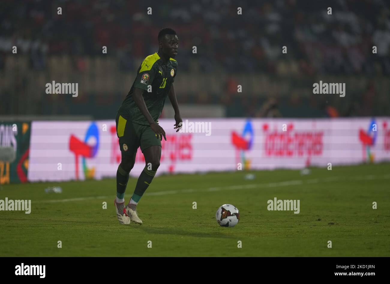 Pape Gueye of Senegal during Senegal versus Equatorial Guinea, African Cup of Nations, at Ahmadou Ahidjo Stadium on January 30, 2022. (Photo by Ulrik Pedersen/NurPhoto) Stock Photo