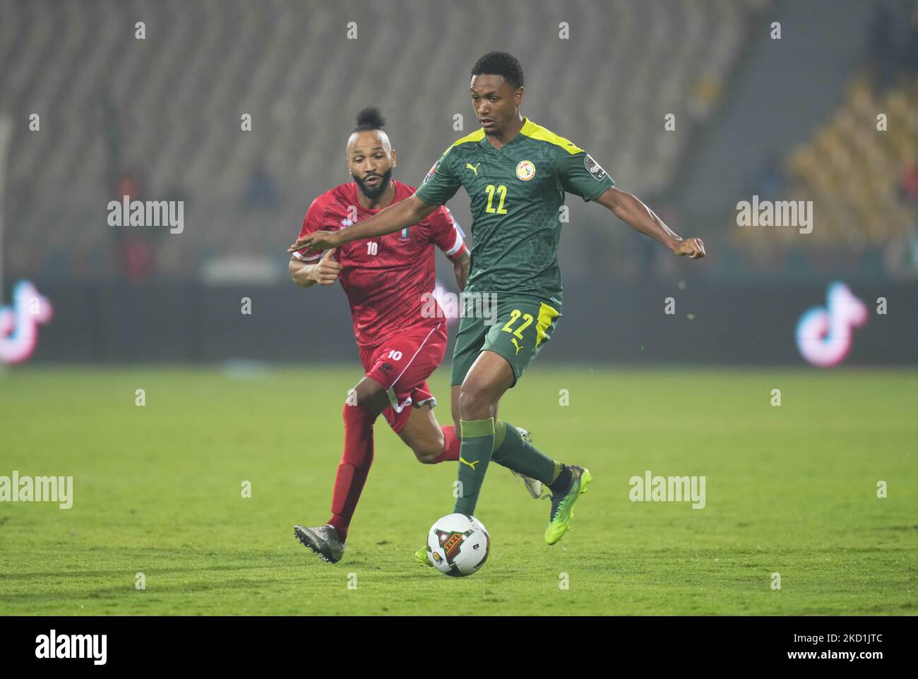 !s22! during Senegal versus Equatorial Guinea, African Cup of Nations, at Ahmadou Ahidjo Stadium on January 30, 2022. (Photo by Ulrik Pedersen/NurPhoto) Stock Photo