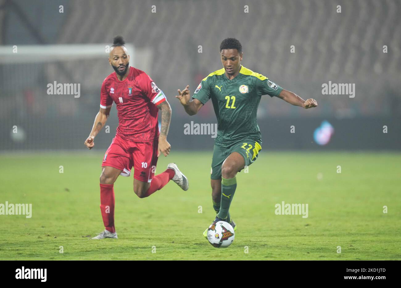 !s22! during Senegal versus Equatorial Guinea, African Cup of Nations, at Ahmadou Ahidjo Stadium on January 30, 2022. (Photo by Ulrik Pedersen/NurPhoto) Stock Photo