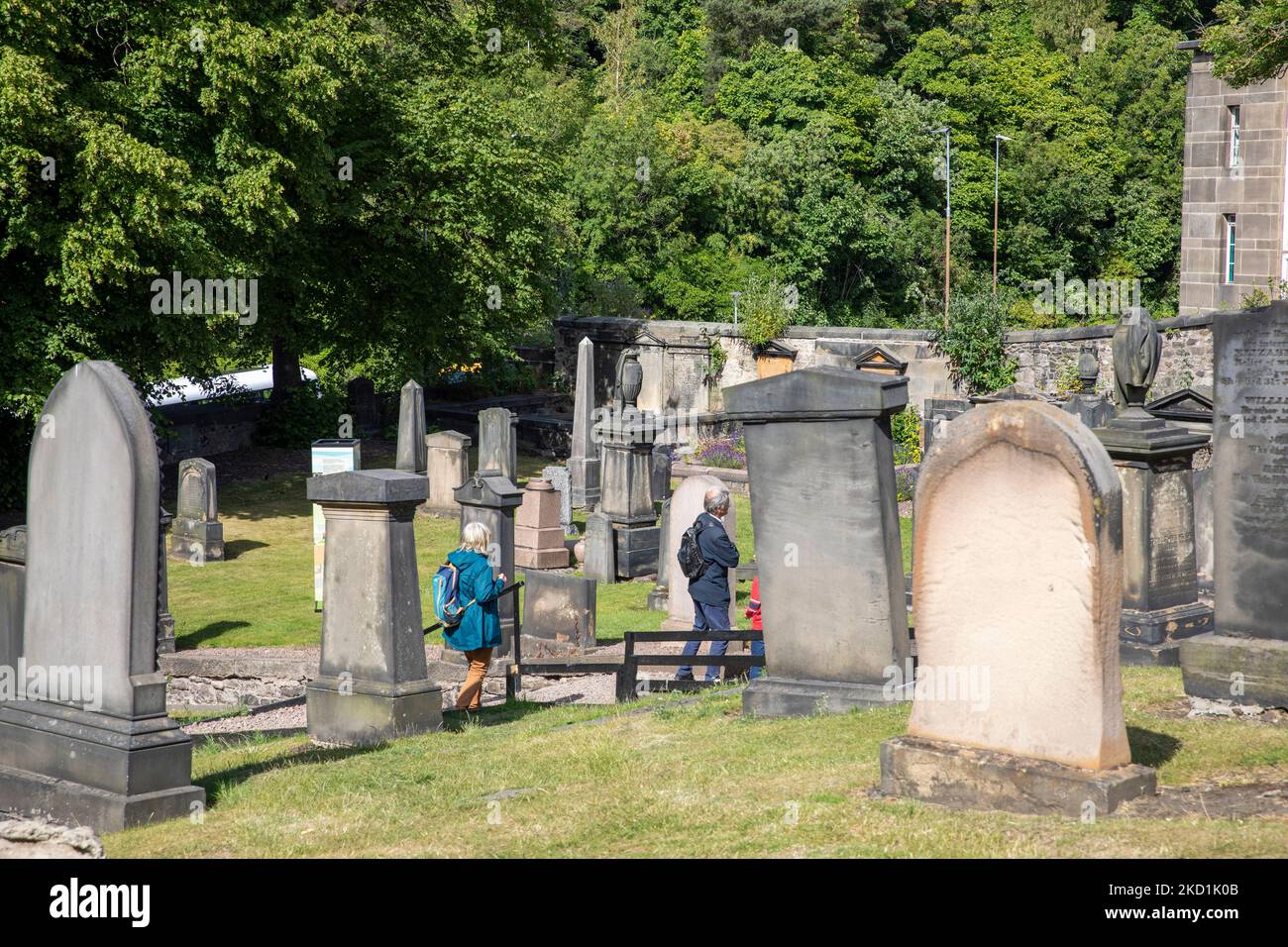 Old Calton Burial ground cemetery in Edinburgh city centre,Scotland,United Kingdom,during summer 2022 Stock Photo