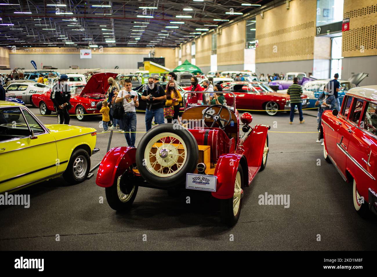 Classic, muscle and performance cars are seen in display during the MCM