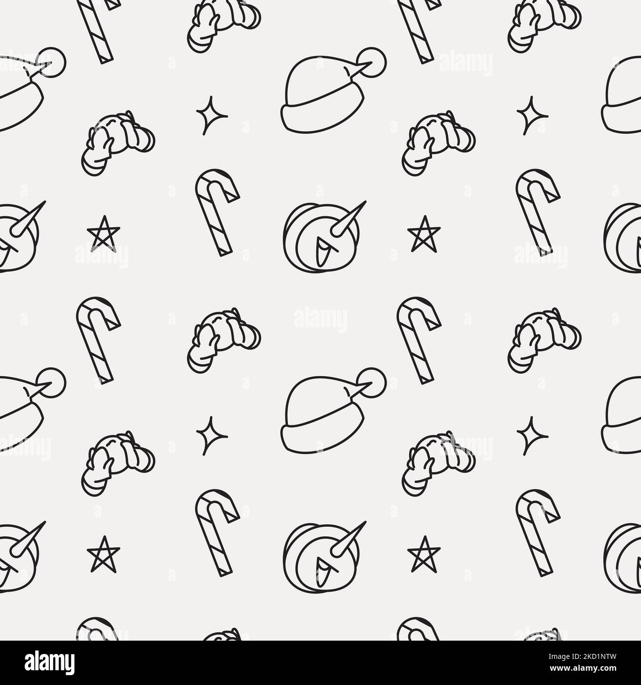 Seamless pattern christmas hand drawn and easy to use made using a