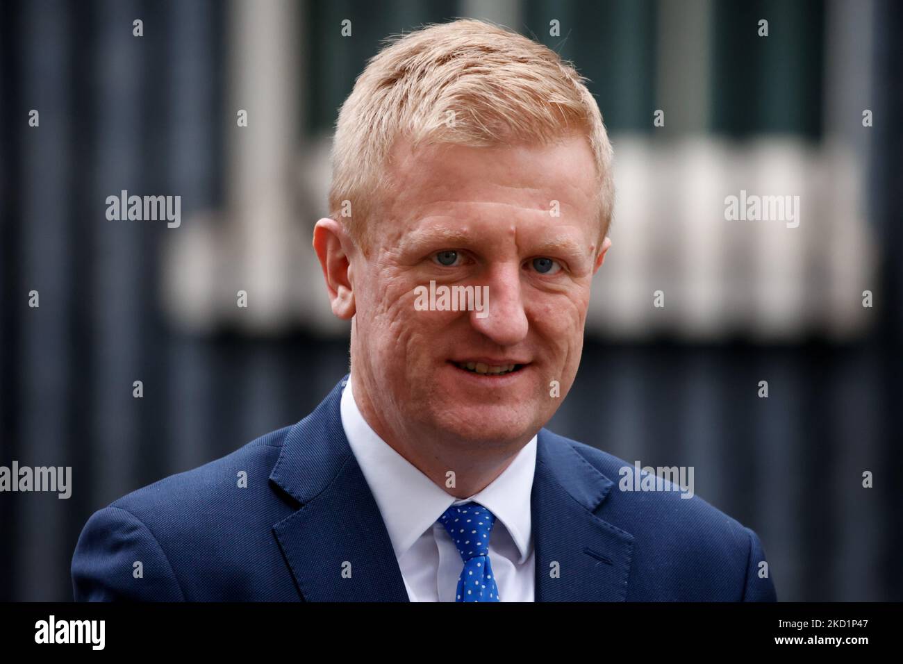 British cabinet Minister without Portfolio Oliver Dowden, Conservative Party MP for Hertsmere, leaves 10 Downing Street in London, England, on February 2, 2022. (Photo by David Cliff/NurPhoto) Stock Photo