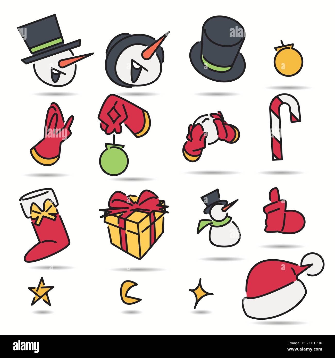 Seamless Pattern Christmas, hand drawn and easy to use, made using a flat design style Stock Vector