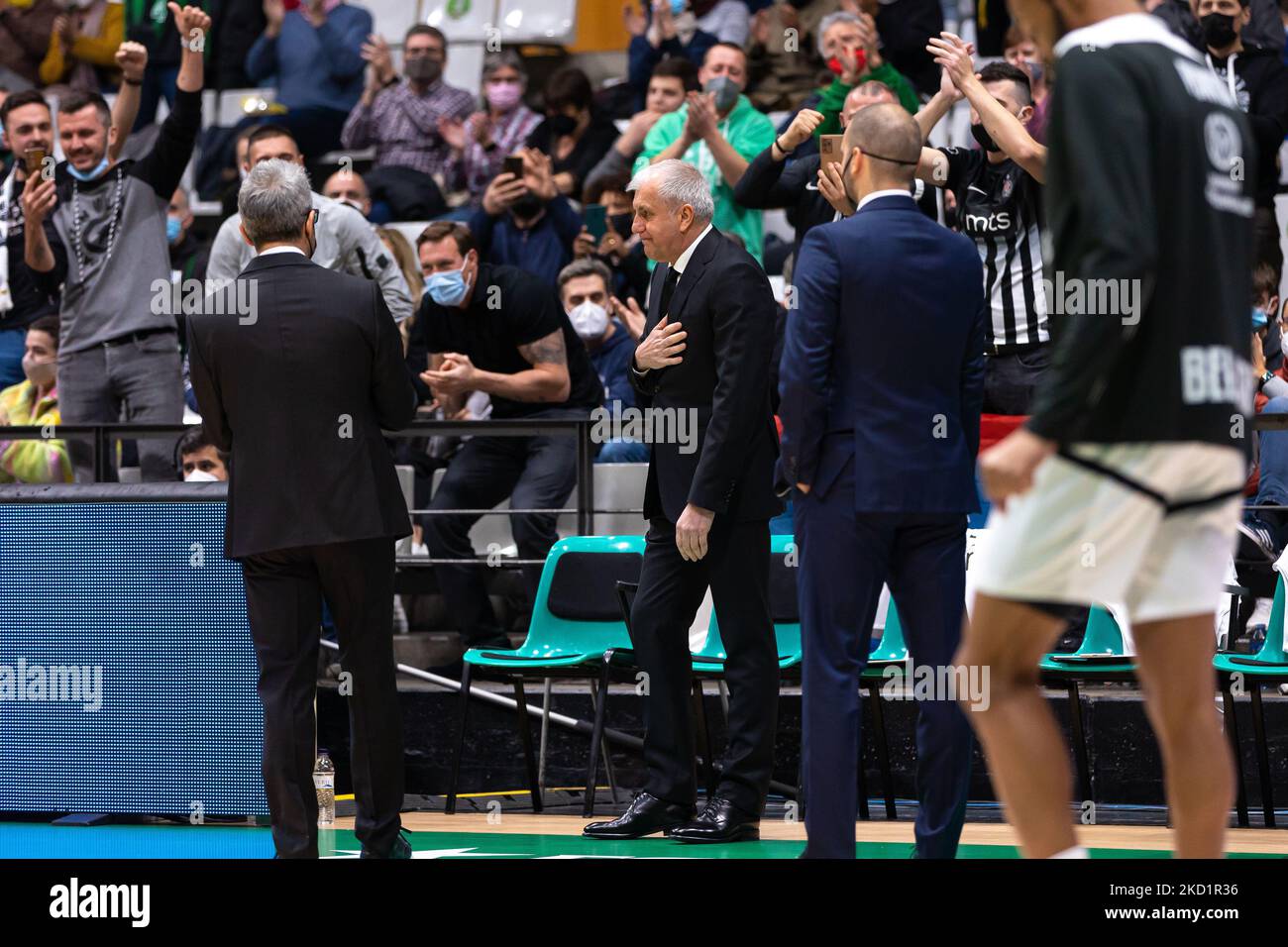 Zeljko Obradovic of Partizan NIS Belgrade during the Eurocup 7 days match  between Club Joventut Badalona and Partizan NIS Belgrade at Palau Olimpic  de Badalona in Barcelona. (Photo by DAX Images/NurPhoto Stock