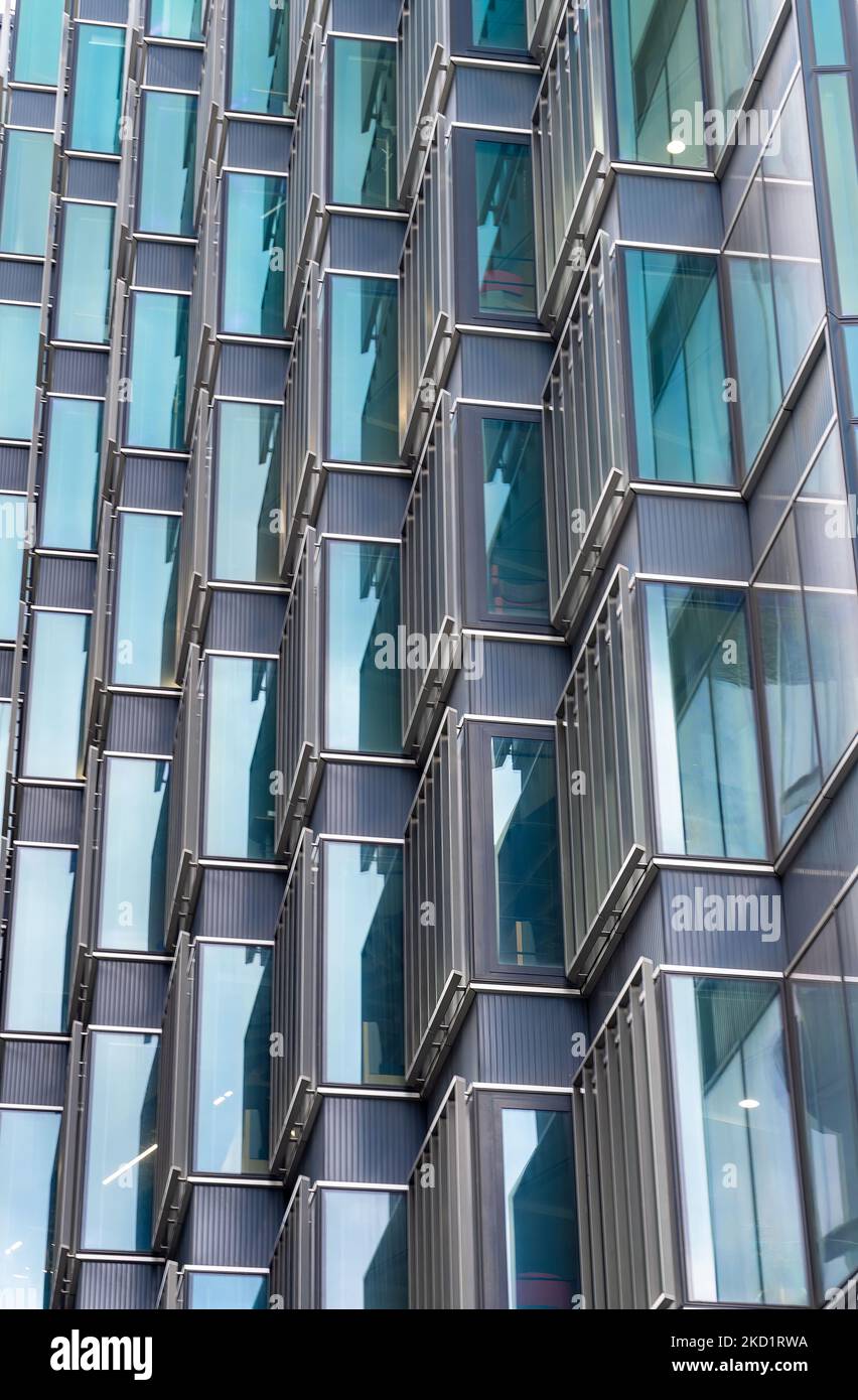A vertical shot of a modern building facade Stock Photo - Alamy