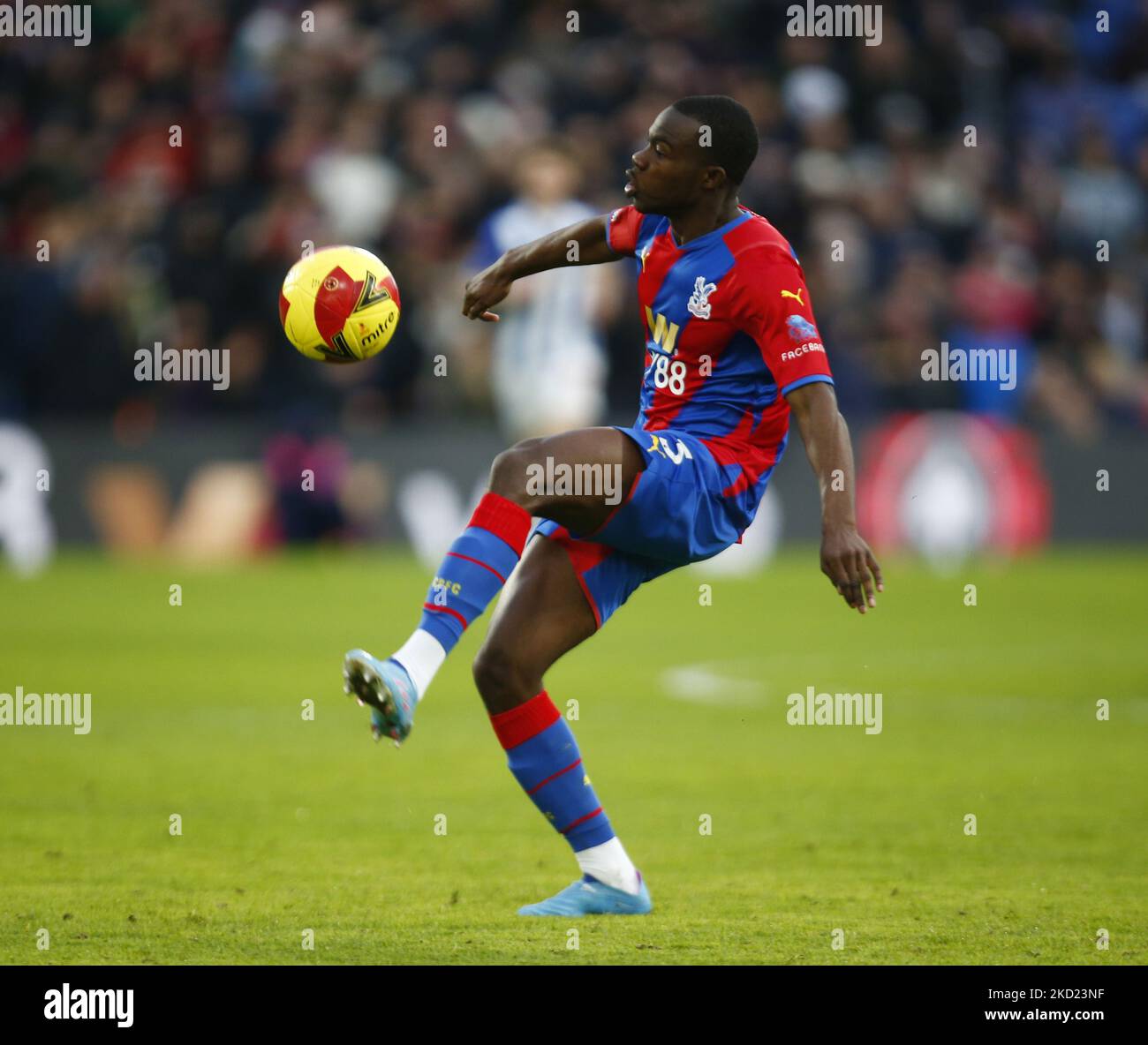 Crystal Palace's Tyrick Mitchell during FA Cup Fourth Round between Crystal Palace and Hartlepool United at Selhurst Park Stadium, London on 5th February, 2022 (Photo by Action Foto Sport/NurPhoto) Stock Photo