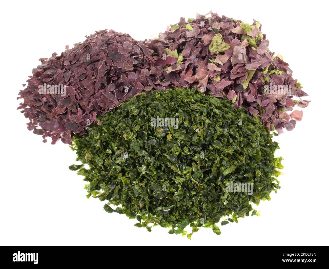 Dried Seaweed Mix - Healthy Nutrition on white Background Stock Photo
