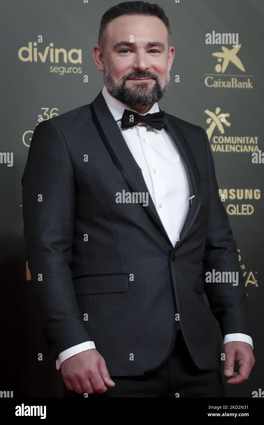 Actor Urko Olazabal poses during red carpet a prelude to the Goya