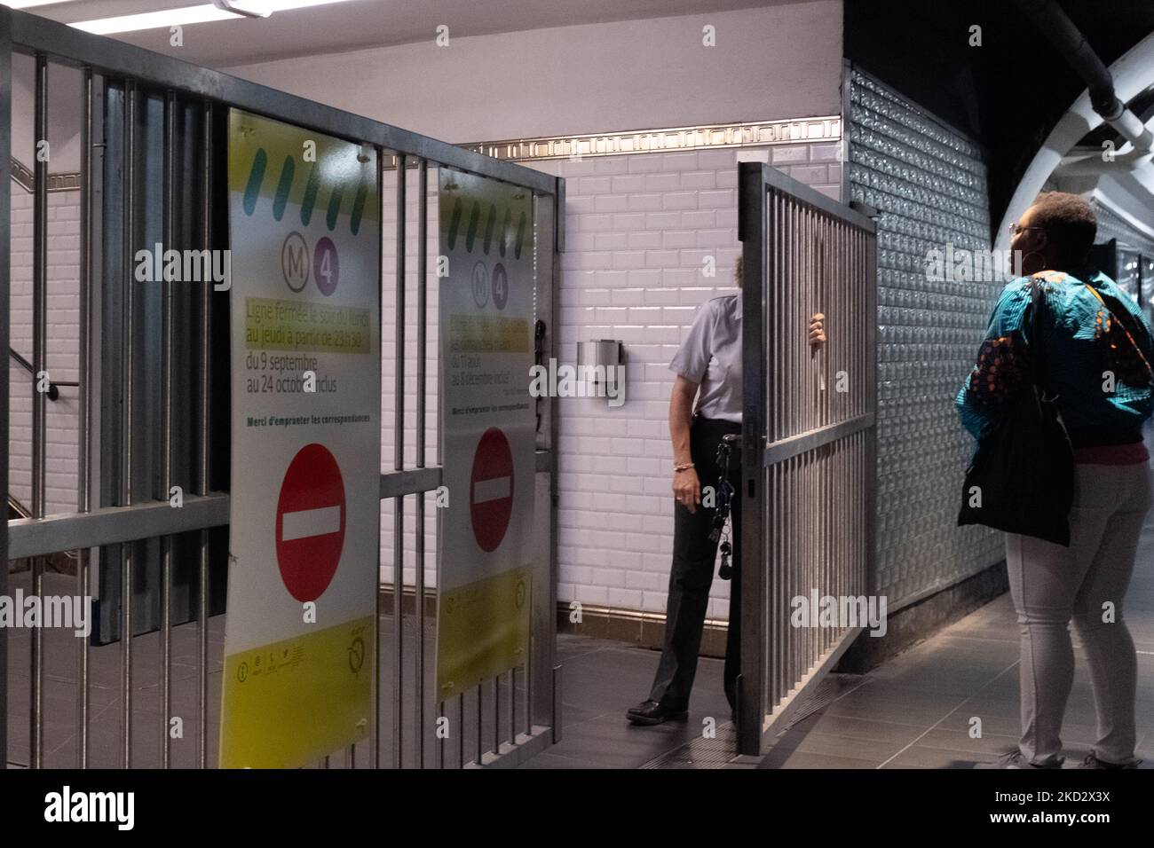 A Station Of The Paris Metro Closed Due To A Strike Movement Of The
