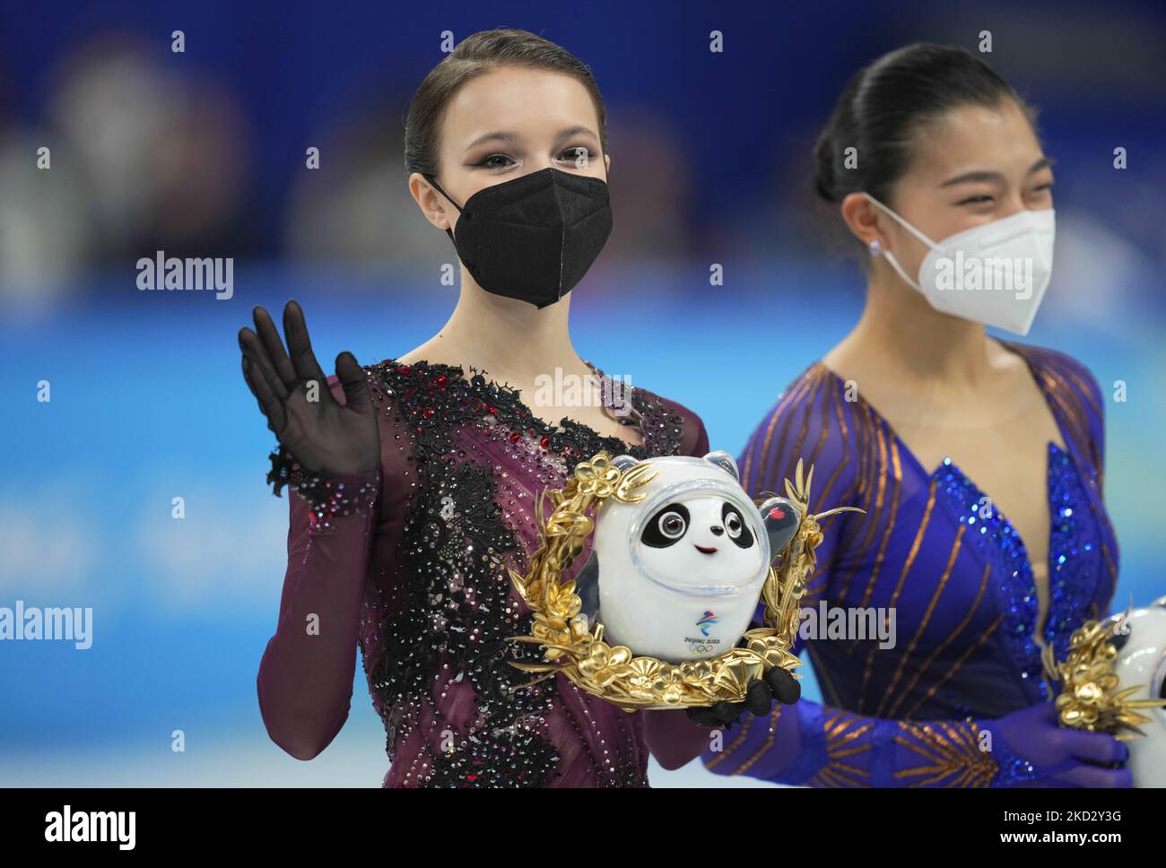 Anna Shcherbakova from Russia winning gold at Figure Skating, Beijing