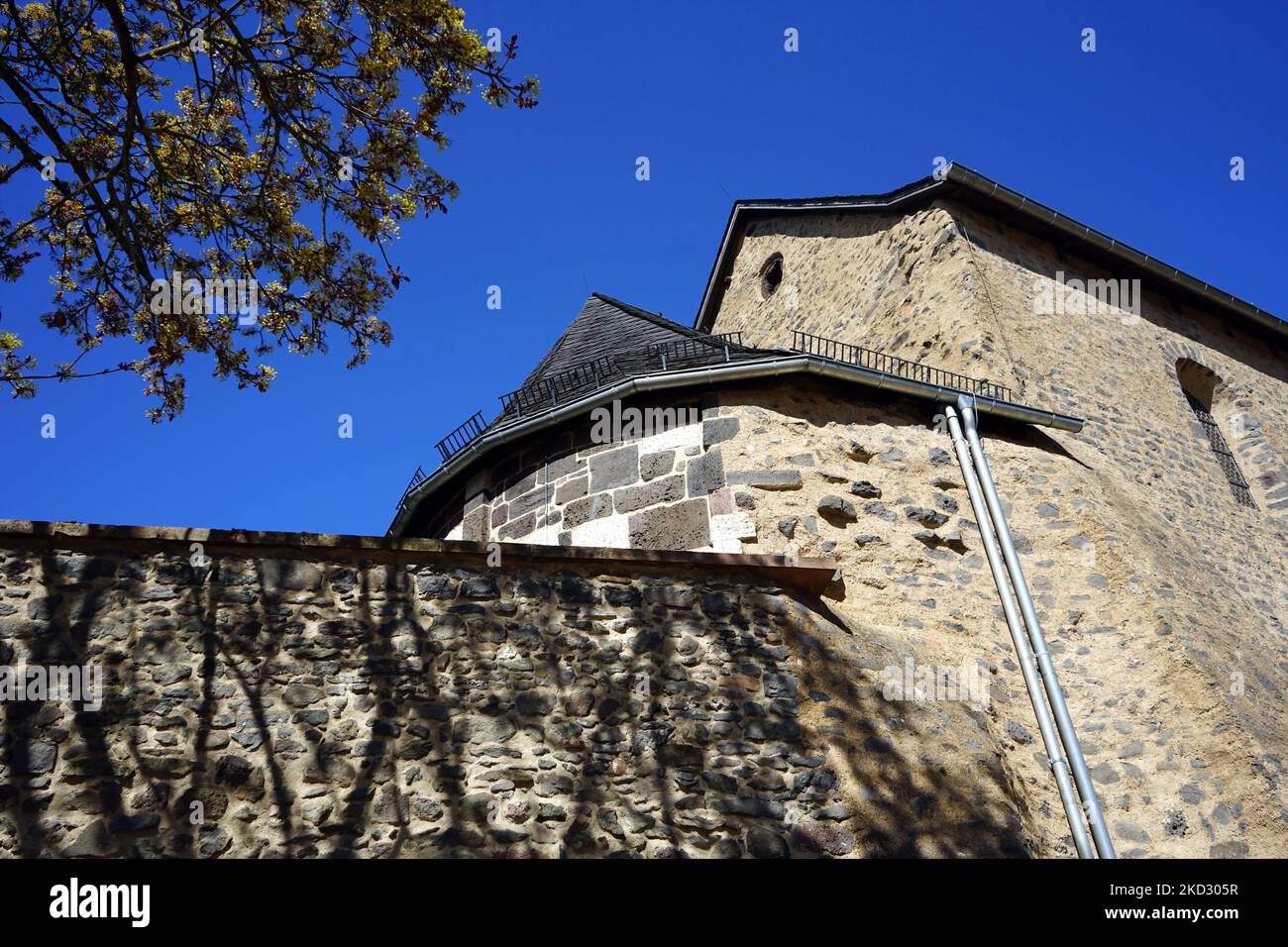A scenic shot of a Fortress Falkenberg against the blue sky in Germany Stock Photo