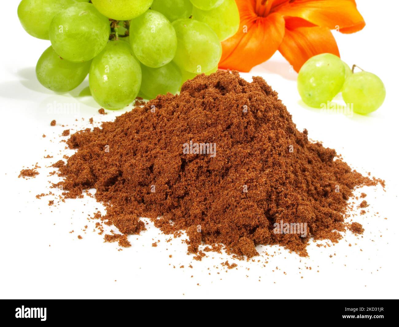 OPC Grape Powder on white Background Stock Photo