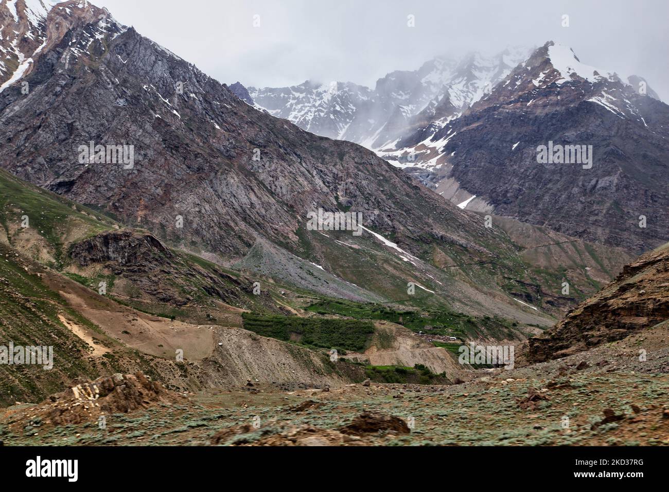 Mountain near the Parkachik Village in Ladakh, India. (Photo by Creative Touch Imaging Ltd./NurPhoto) Stock Photo