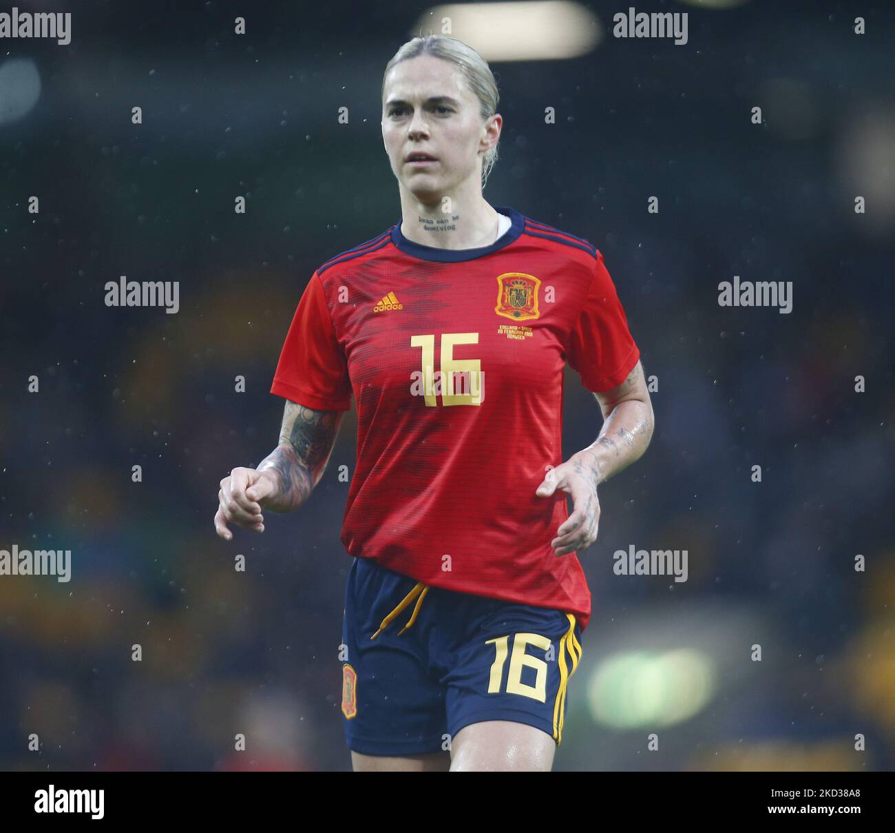 Maria Pilar Leon (Andrea Pereira) (Barcelona)of Spain during Arnold Clark Cup between England Women and Spain at Carrow Road, Norwich on 20th February 2022 (Photo by Action Foto Sport/NurPhoto) Stock Photo