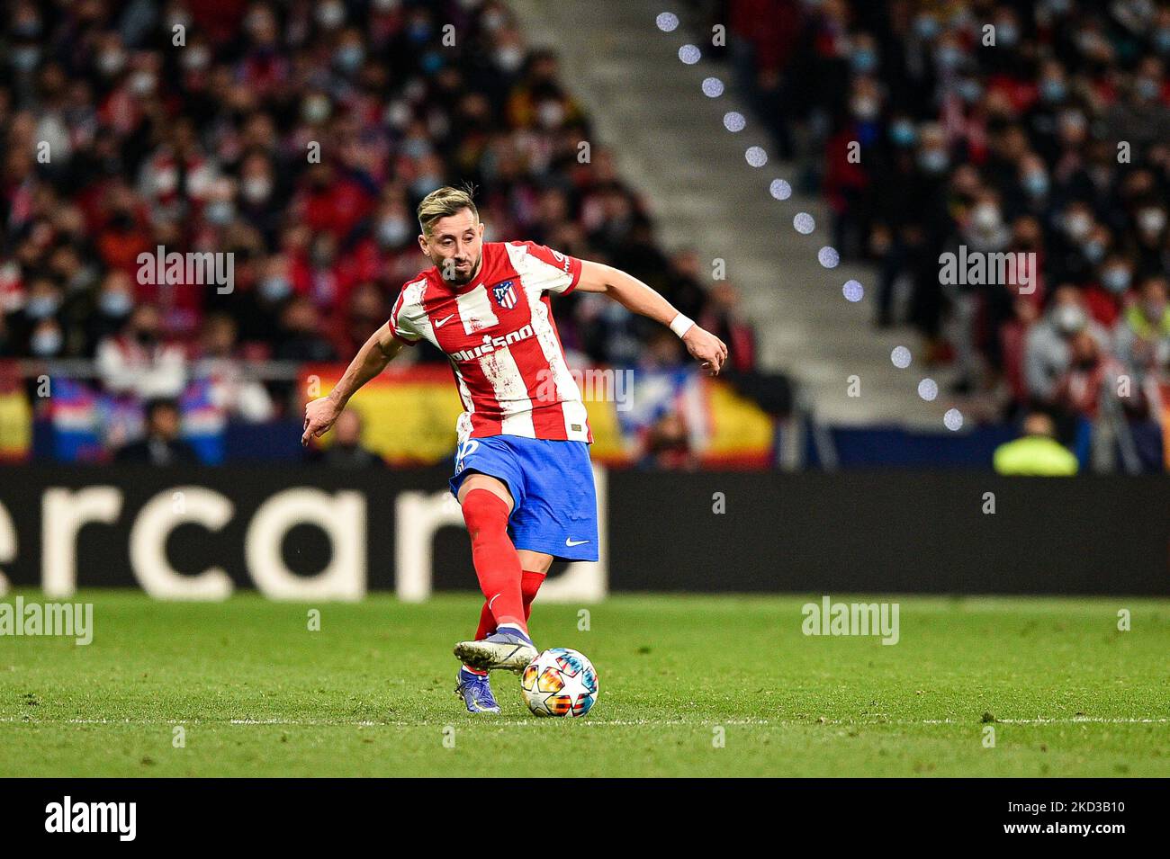Hector Herrera during UEFA Champions League Round Of Sixteen First Leg One match between Atletico de Madrid and Manchester United at Wanda Metropolitano on February 23, 2022 in Madrid, Spain. (Photo by Rubén de la Fuente Pérez/NurPhoto) Stock Photo