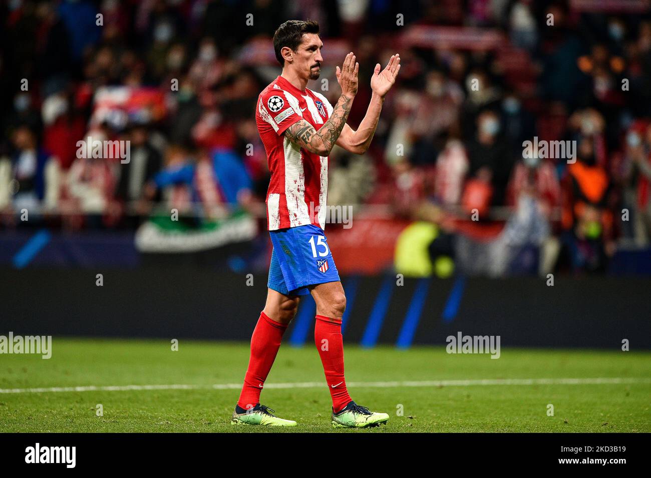 Stefan Savic during UEFA Champions League Round Of Sixteen First Leg One match between Atletico de Madrid and Manchester United at Wanda Metropolitano on February 23, 2022 in Madrid, Spain. (Photo by Rubén de la Fuente Pérez/NurPhoto) Stock Photo