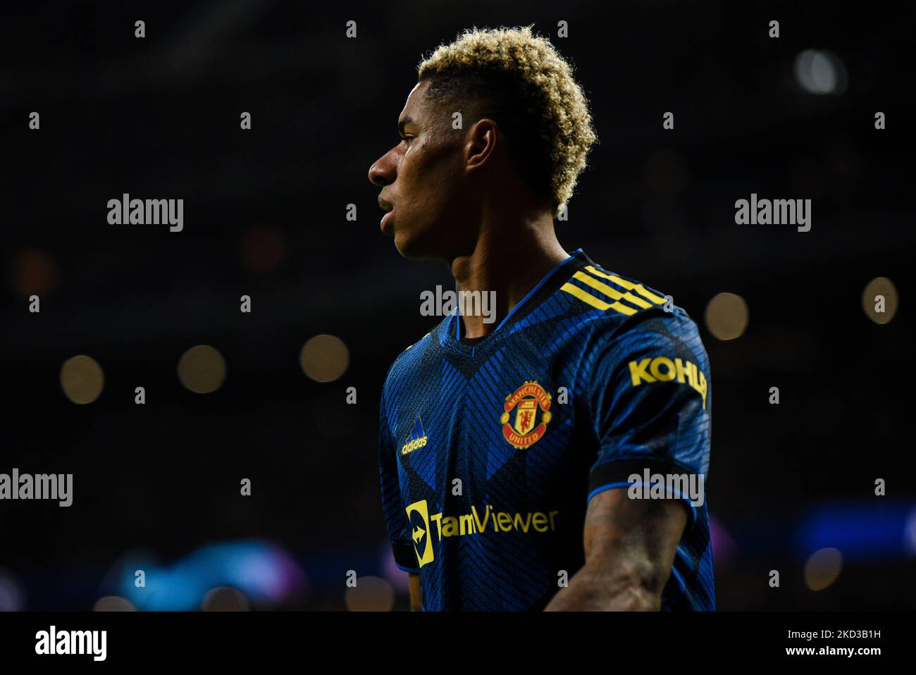 Marcus Rashford during UEFA Champions League Round Of Sixteen First Leg One match between Atletico de Madrid and Manchester United at Wanda Metropolitano on February 23, 2022 in Madrid, Spain. (Photo by Rubén de la Fuente Pérez/NurPhoto) Stock Photo