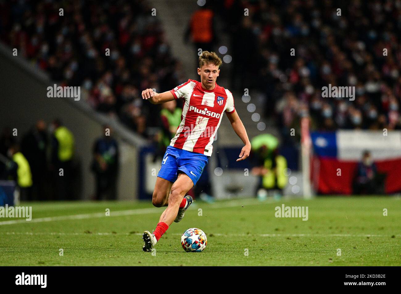Marcos Llorente during UEFA Champions League Round Of Sixteen First Leg One match between Atletico de Madrid and Manchester United at Wanda Metropolitano on February 23, 2022 in Madrid, Spain. (Photo by Rubén de la Fuente Pérez/NurPhoto) Stock Photo