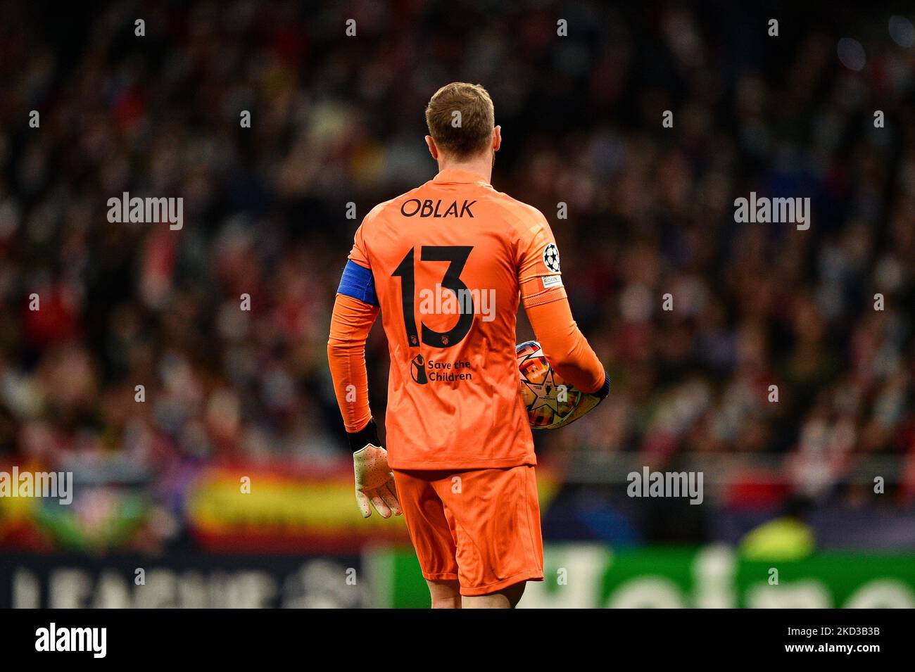 Jan Oblak during UEFA Champions League Round Of Sixteen First Leg One match between Atletico de Madrid and Manchester United at Wanda Metropolitano on February 23, 2022 in Madrid, Spain. (Photo by Rubén de la Fuente Pérez/NurPhoto) Stock Photo