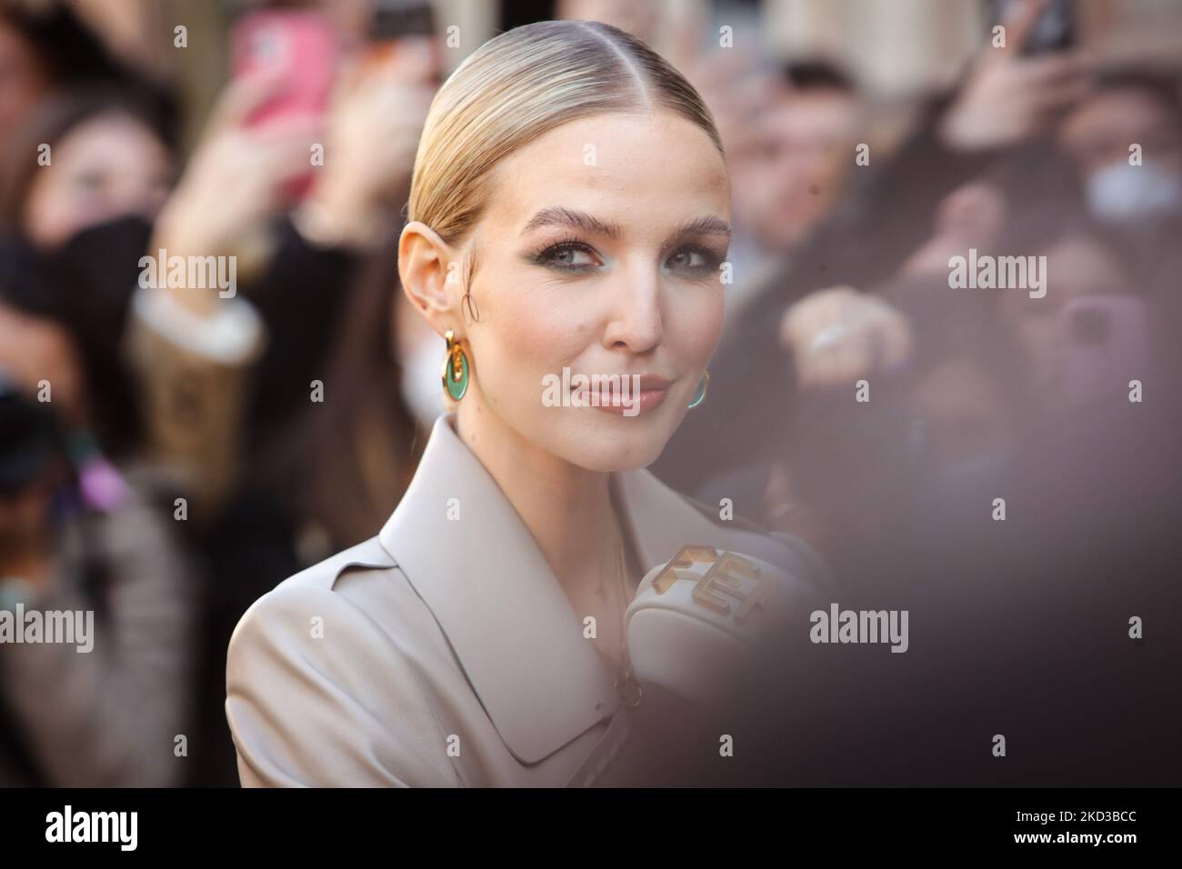Leonie Hanne arriving at Fendi fashion show during the Milan Fashion
