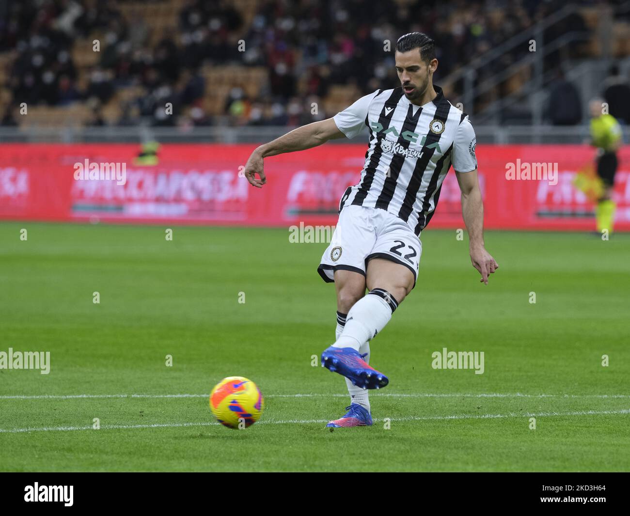 Pablo Mari during Serie A match between Milan v Udinese in Milan, Italy, on February 25, 2022. (Photo by Loris Roselli/NurPhoto) Stock Photo