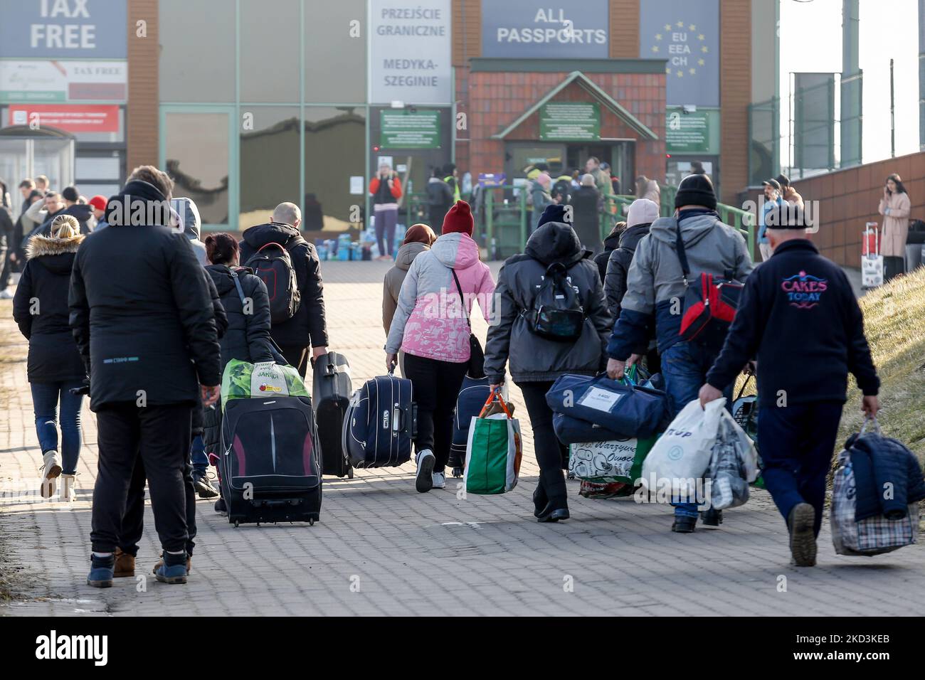 Ukrainian approach border crossing hires stock photography and images