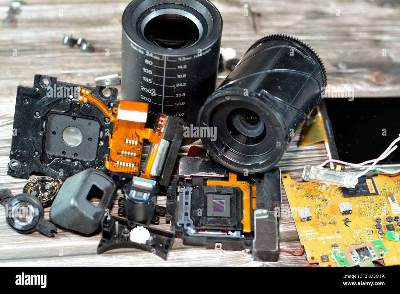 Cairo, Egypt, November 4 2022 The interior components of a compact