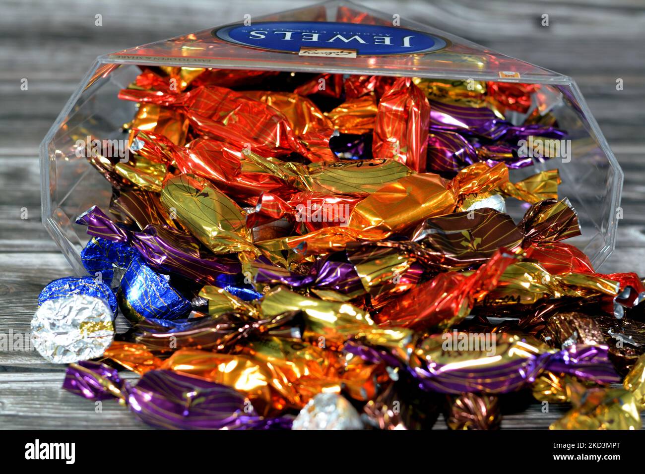 Cairo, Egypt, November 1 2022 Galaxy jewels assorted milk and dark