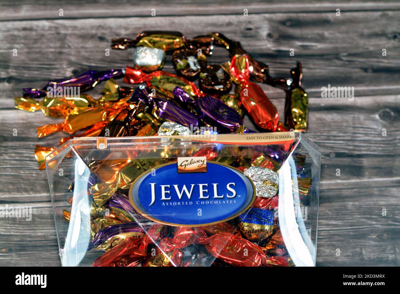 Cairo, Egypt, November 1 2022 Galaxy jewels assorted milk and dark