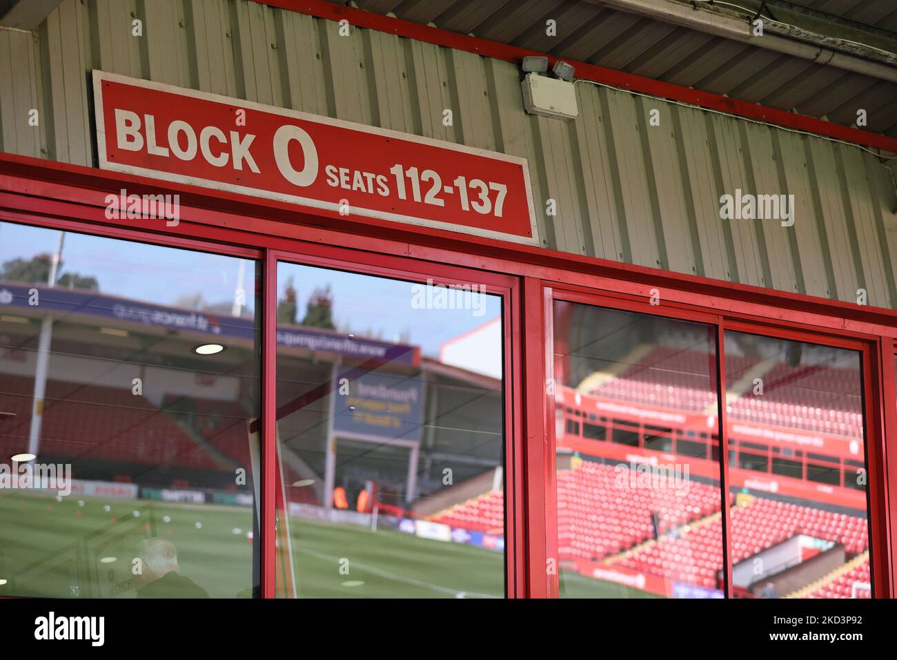 General view inside the stadium ahead of the Sky Bet League 2 match between Walsall and Hartlepool United at the Banks' Stadium, Walsall on Saturday 26th February 2022. (Photo by James Holyoak/MI News/NurPhoto) Stock Photo