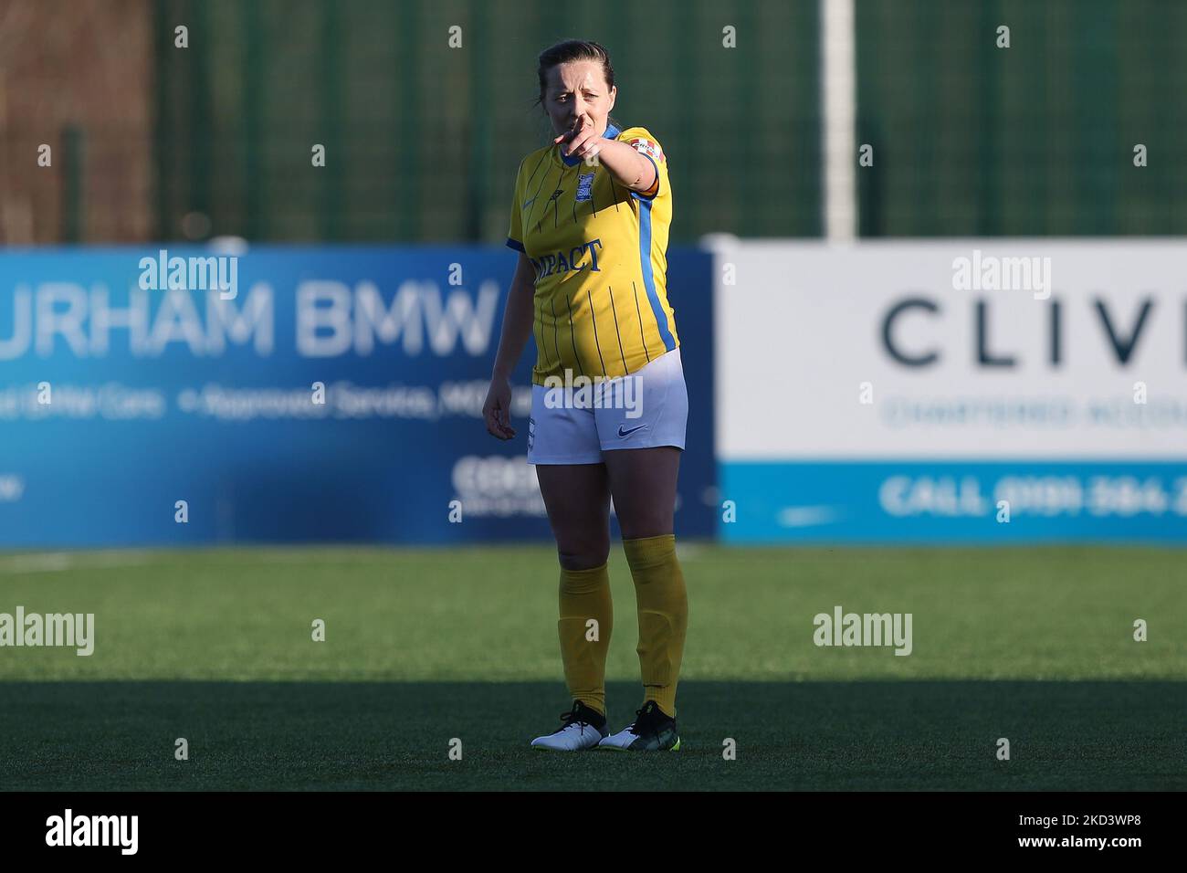 Birmingham City's Harriet SCOTT during the FA Cup match between Durham Women FC and Birmingham City at Maiden Castle, Durham City on Sunday 27th February 2022. (Photo by Mark Fletcher/MI News/NurPhoto) Stock Photo