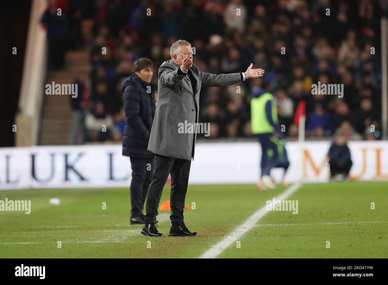 Middlesbrough manager Chris Wilder during the FA Cup Fifth Round match between Middlesbrough and Tottenham Hotspur at the Riverside Stadium, Middlesbrough on Tuesday 1st March 2022. (Photo by Mark Fletcher /MI News/NurPhoto) Stock Photo