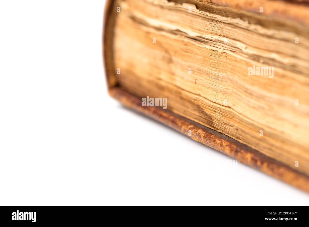 Open old book blank on white background Stock Photo - Alamy