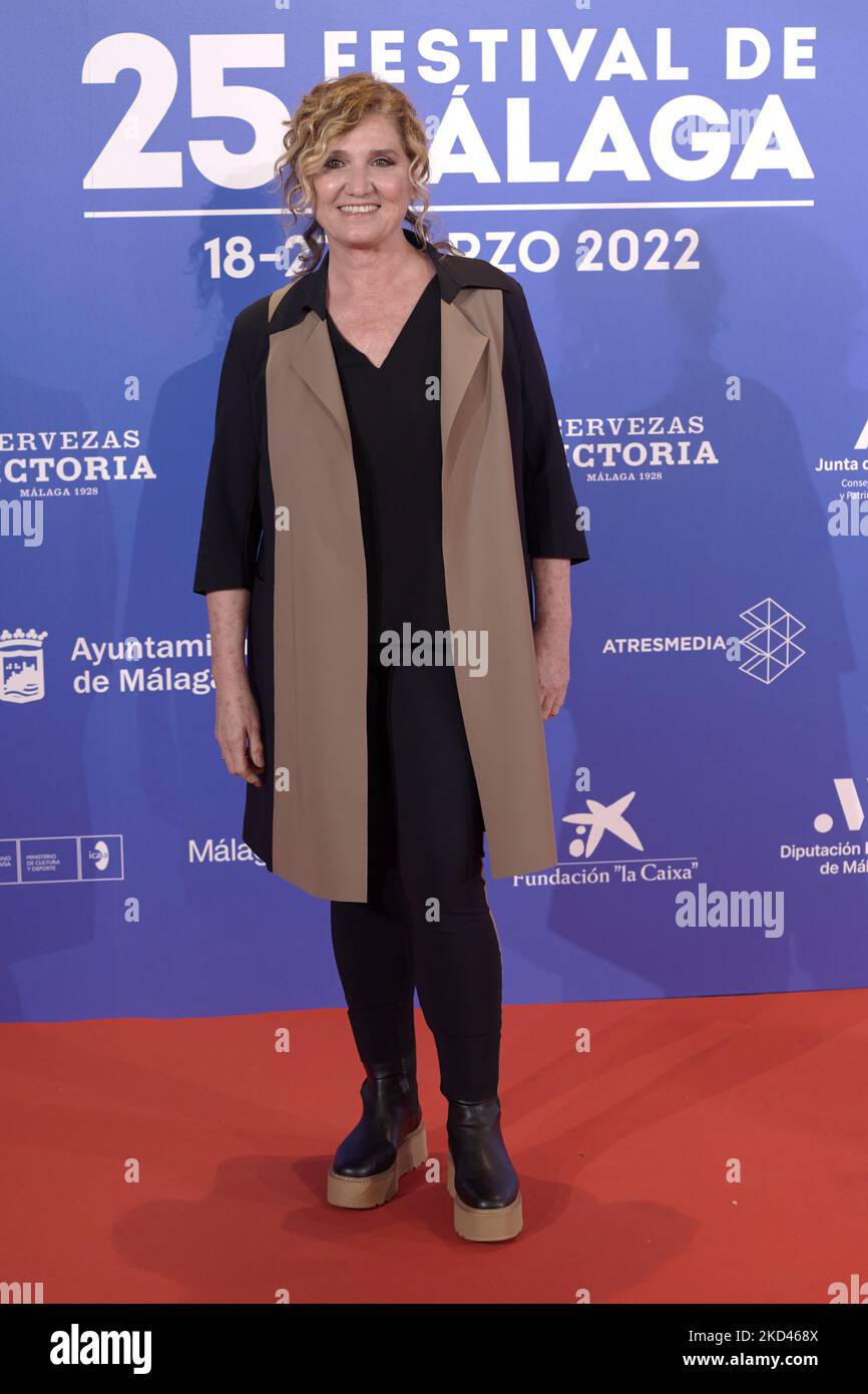 Ana Wagener attends the 25th Malaga Film Festival presentation at 'Rosewood Villa Magna' Hotel in Madrid, Spain (Photo by Carlos Dafonte/NurPhoto) Stock Photo
