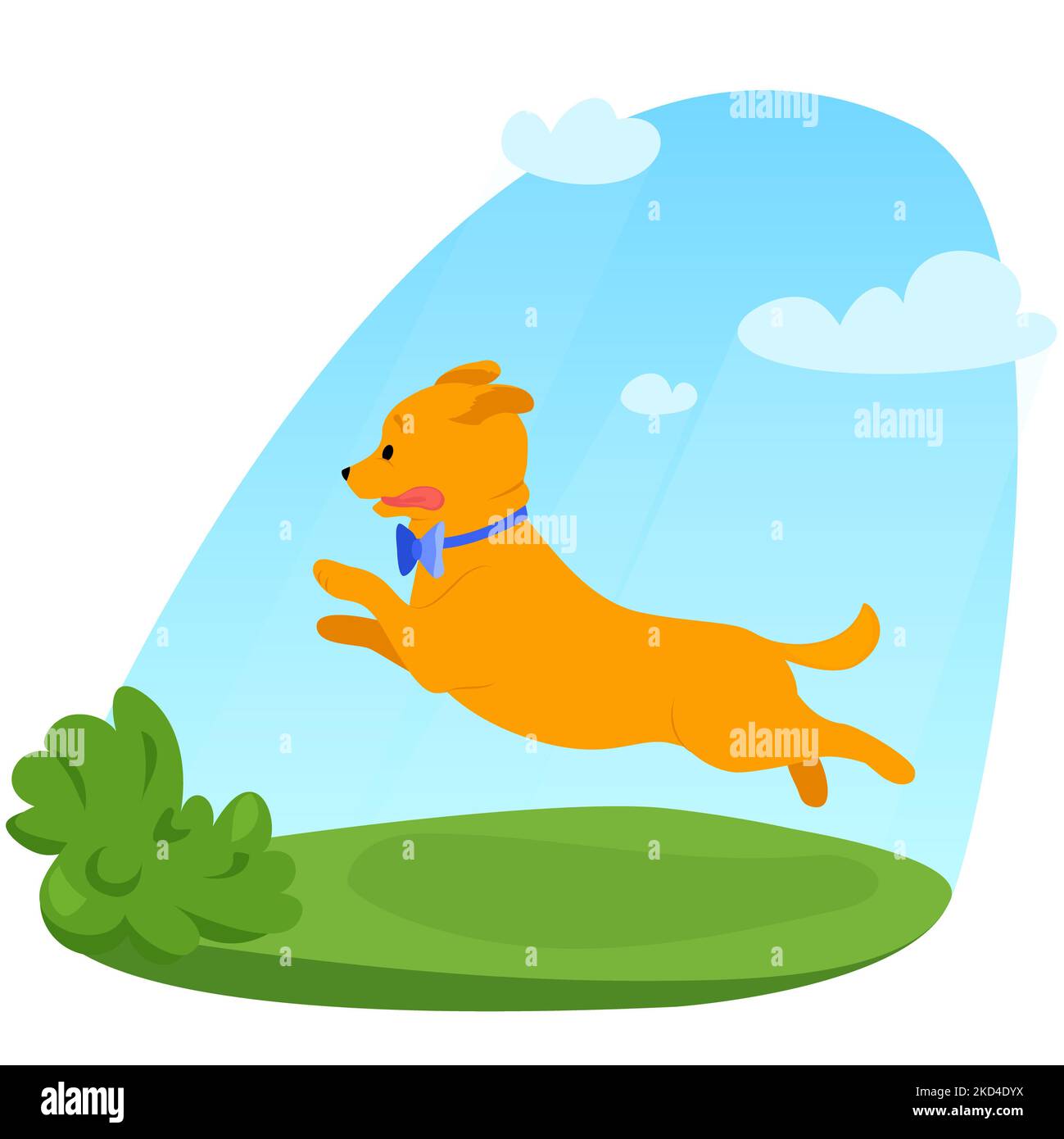 Dog training, conceptual illustration Stock Photo