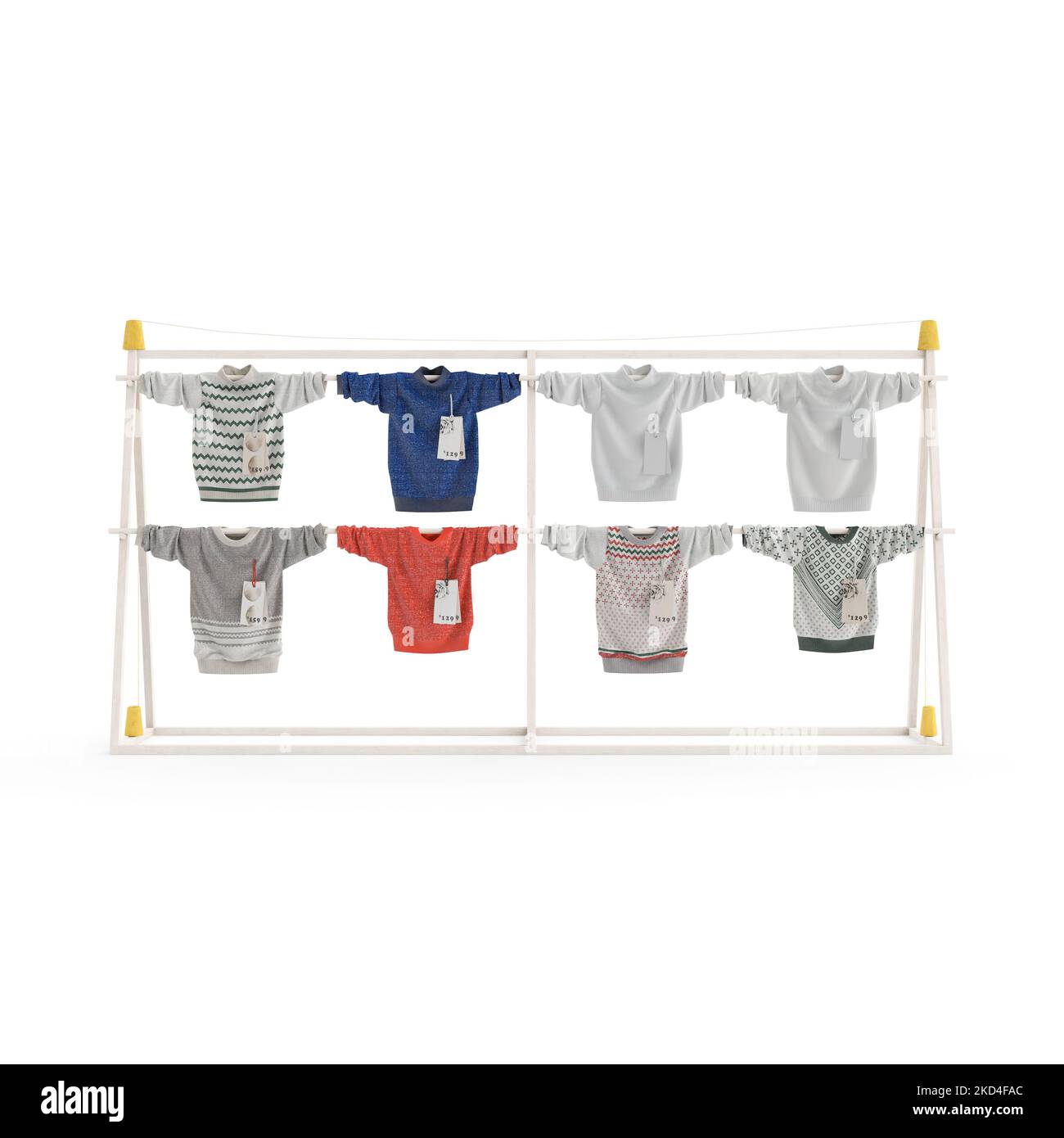 Some baby clothes hung on a minimalistic hanger Stock Photo Alamy