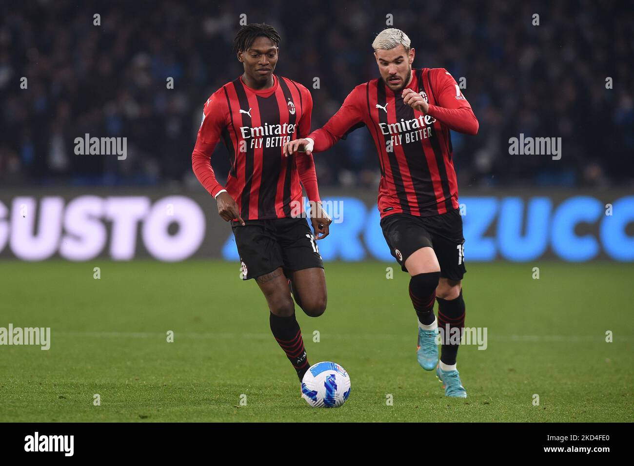 Theo Hernandez And Rafael Leao Of AC Milan During The Serie A Match theo-hernandez-and-rafael-leao-of-ac-milan-during-the-serie-a-match