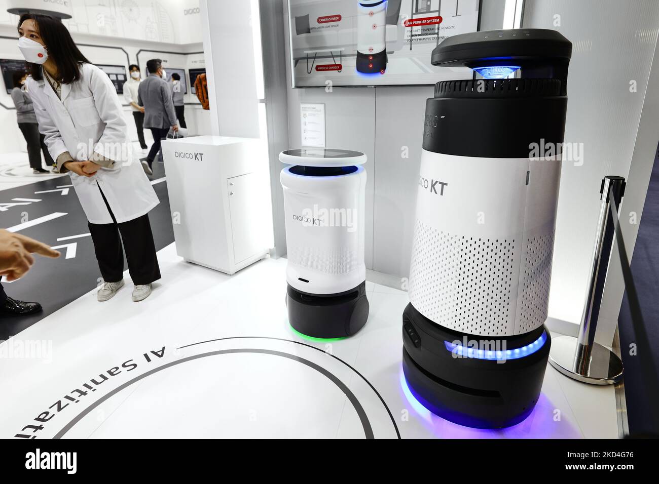 Digico kt ai sanitization robots hires stock photography and images