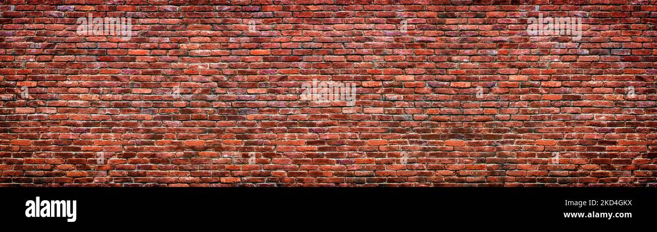 Vintage brick wall texture. Panoramic background of old stone Stock ...