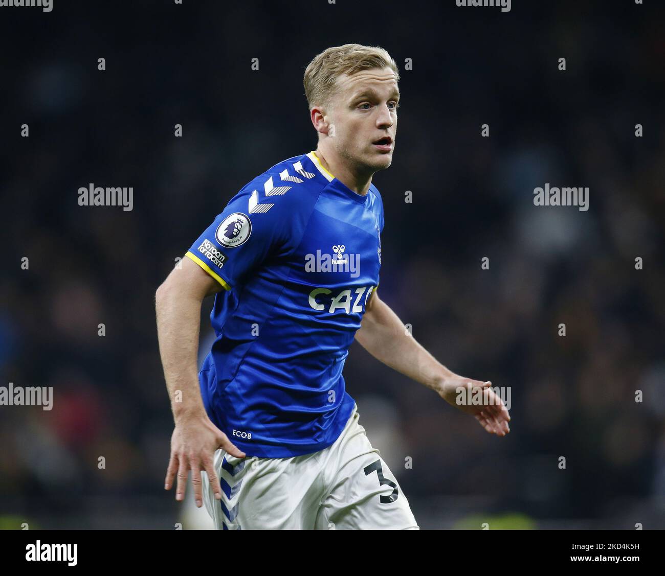 Everton's Donny Van De Beek (on Loan from Manchester United) during Premier League between Tottenham Hotspur and Everton at Tottenham Hotspur stadium , London, England on 07th March 2022 (Photo by Action Foto Sport/NurPhoto) Stock Photo