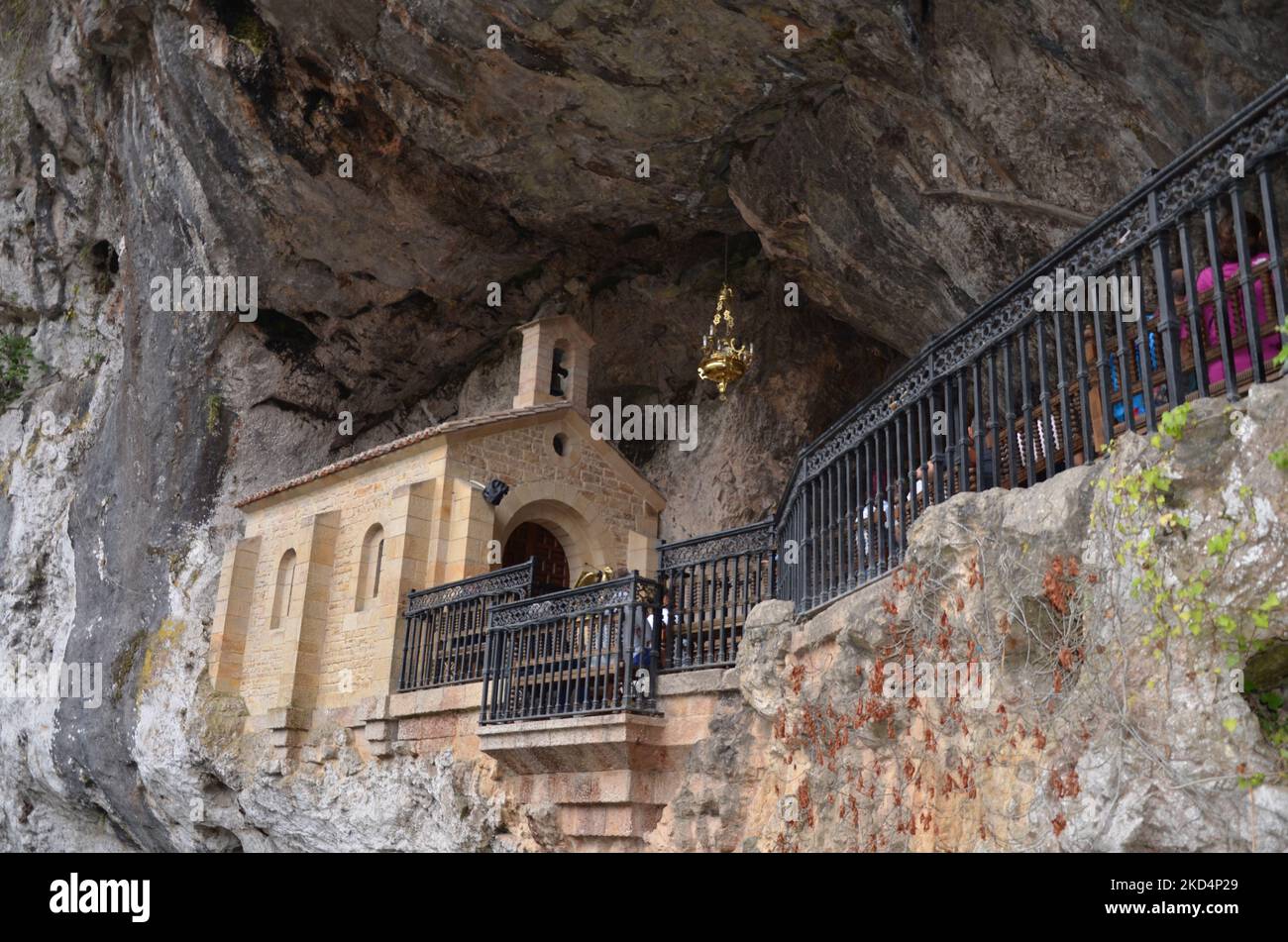 The Santa Cueva de Covadonga church in a cave, Spain Stock Photo - Alamy