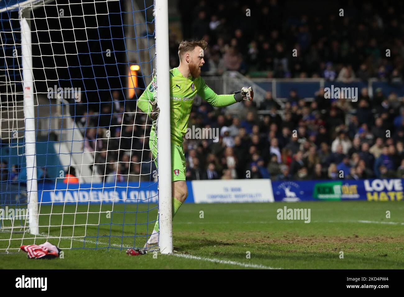 Hartlepool V Rotherham Viktor Johansson of Rotherham United during the EFL Trophy match ...