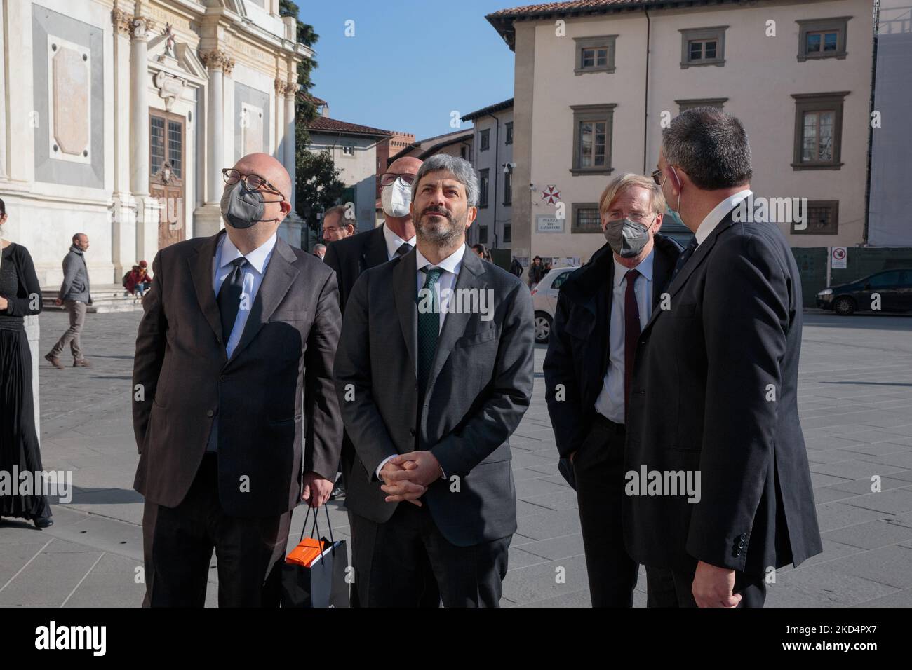 President of the chamber of deputies Roberto Fico visited the Normale university in Pisa, Italy, on March 10, 2022. During the presence of Roberto FIco in town, the normal university organized an encounter with students. (Photo by Enrico Mattia Del Punta/NurPhoto) Stock Photo