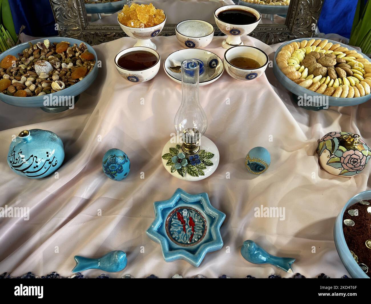 Traditional items on display at an Iranian shop for the holiday of Nevruz (Persian New