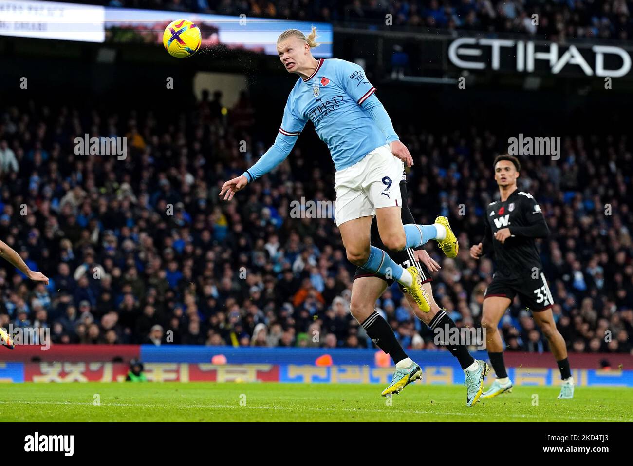 Manchester City S Erling Haaland Scores Their Side S Second Goal Of The Game Before Being