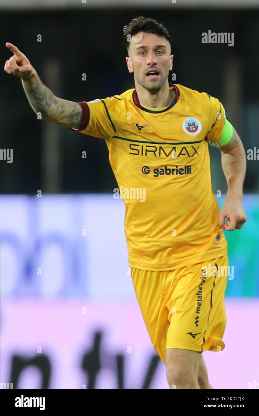 Simone Branca of AS CITTADELLA gestures during the Serie B match ...