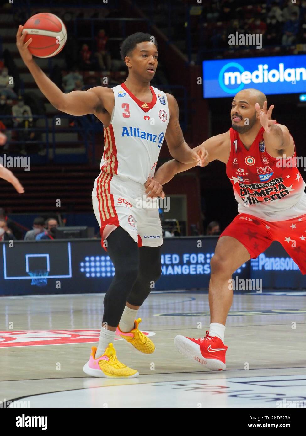 A x armani exchange milano v allianz pallacanestro trieste hires stock