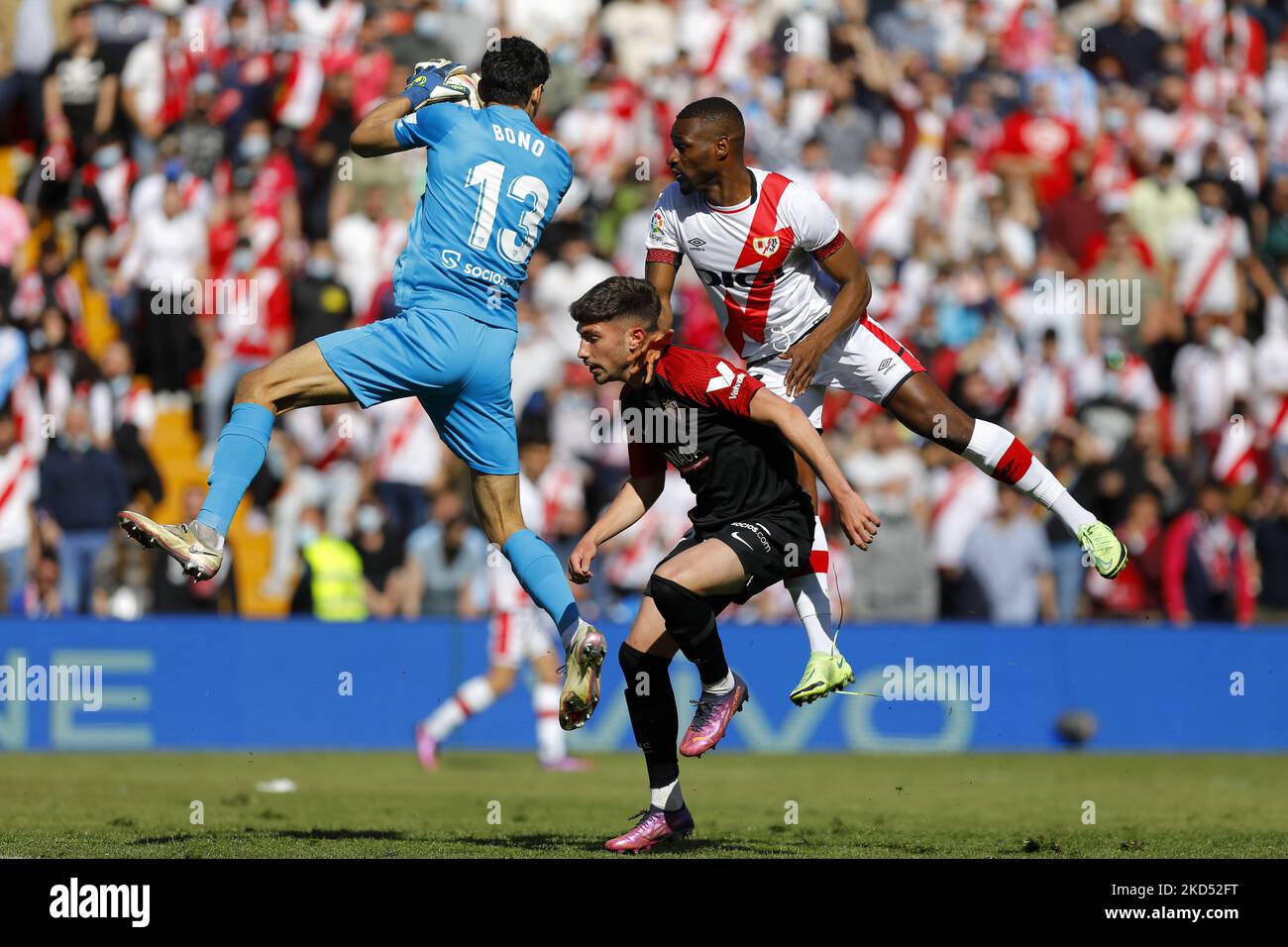 <s113< during the Liga match between Rayo Vallecano and Sevilla FC at Estadio de Vallecas in Barcelona, Spain. (Photo by DAX Images/NurPhoto) Stock Photo
